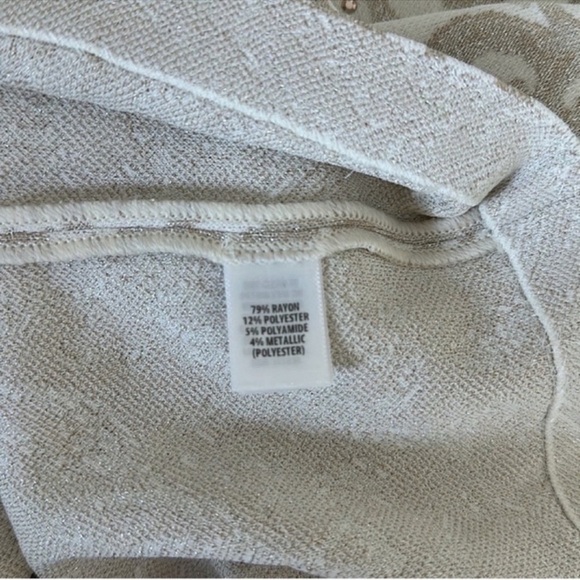 St. John Collection Gold Leaf Brocade Sheath midi Dress size 2 - Picture 7 of 7